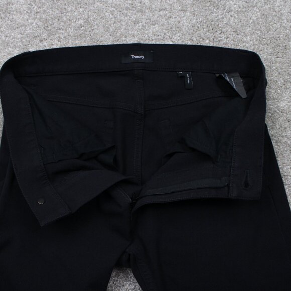 Theory Raffi Neoteric Twill Pants Men 28 Black Cotton/Nylon Stretch w/28" inseam - Picture 10 of 13